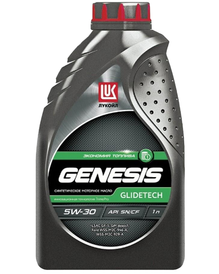 Моторное масло Лукойл Genesis Glidetech 5W30 API SN/CF, 1л (Lukoil: 1538772)